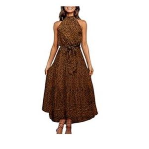 Leopard maxi dress new with tags